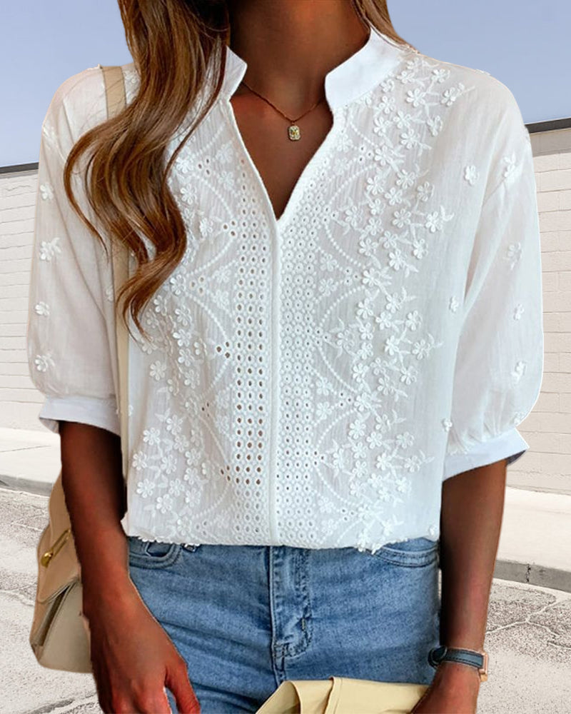 Grace | Breathable Embroidered Blouse