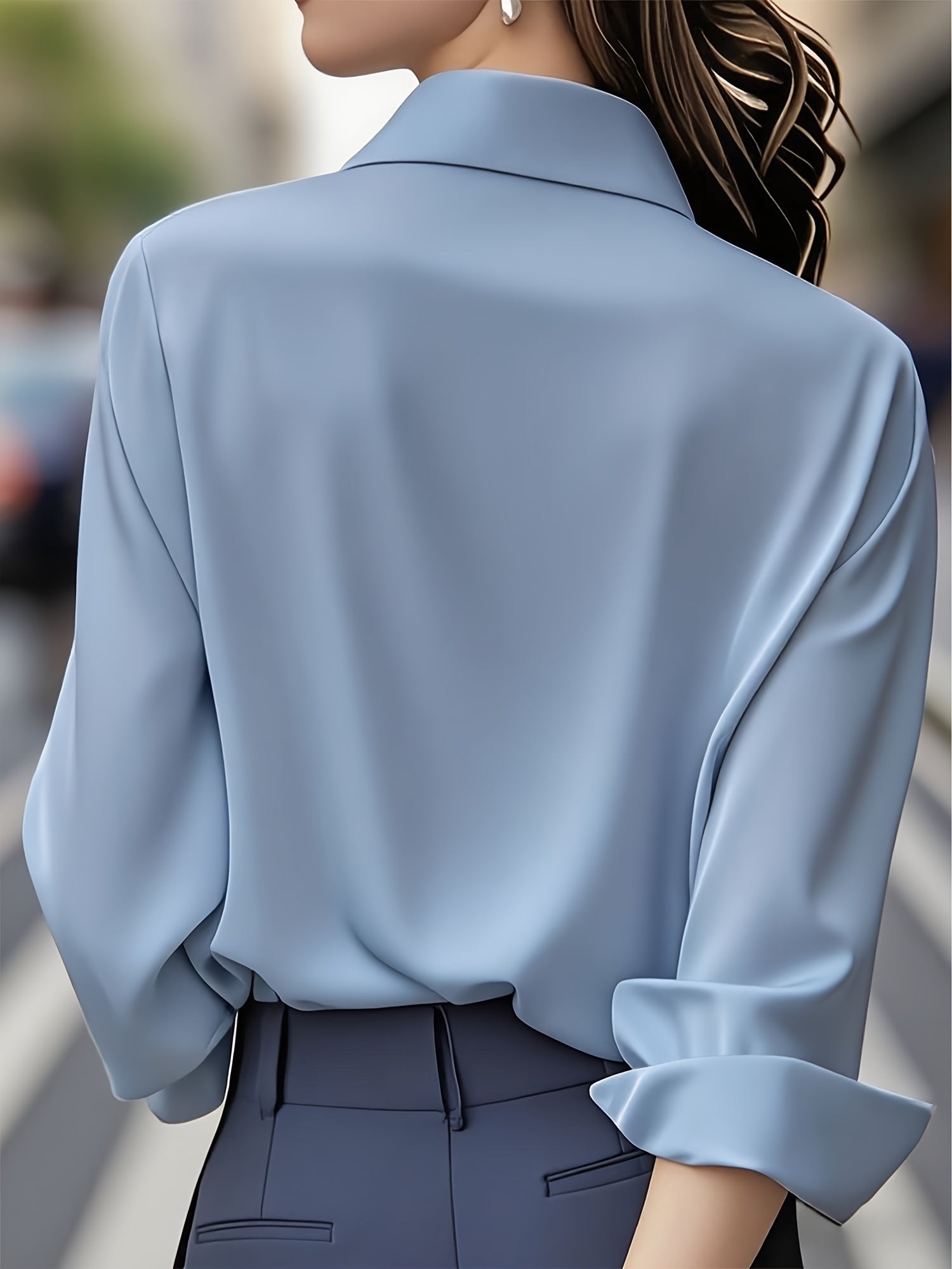 Ellen | Stylish Long-sleeved Blouse With Button Placket