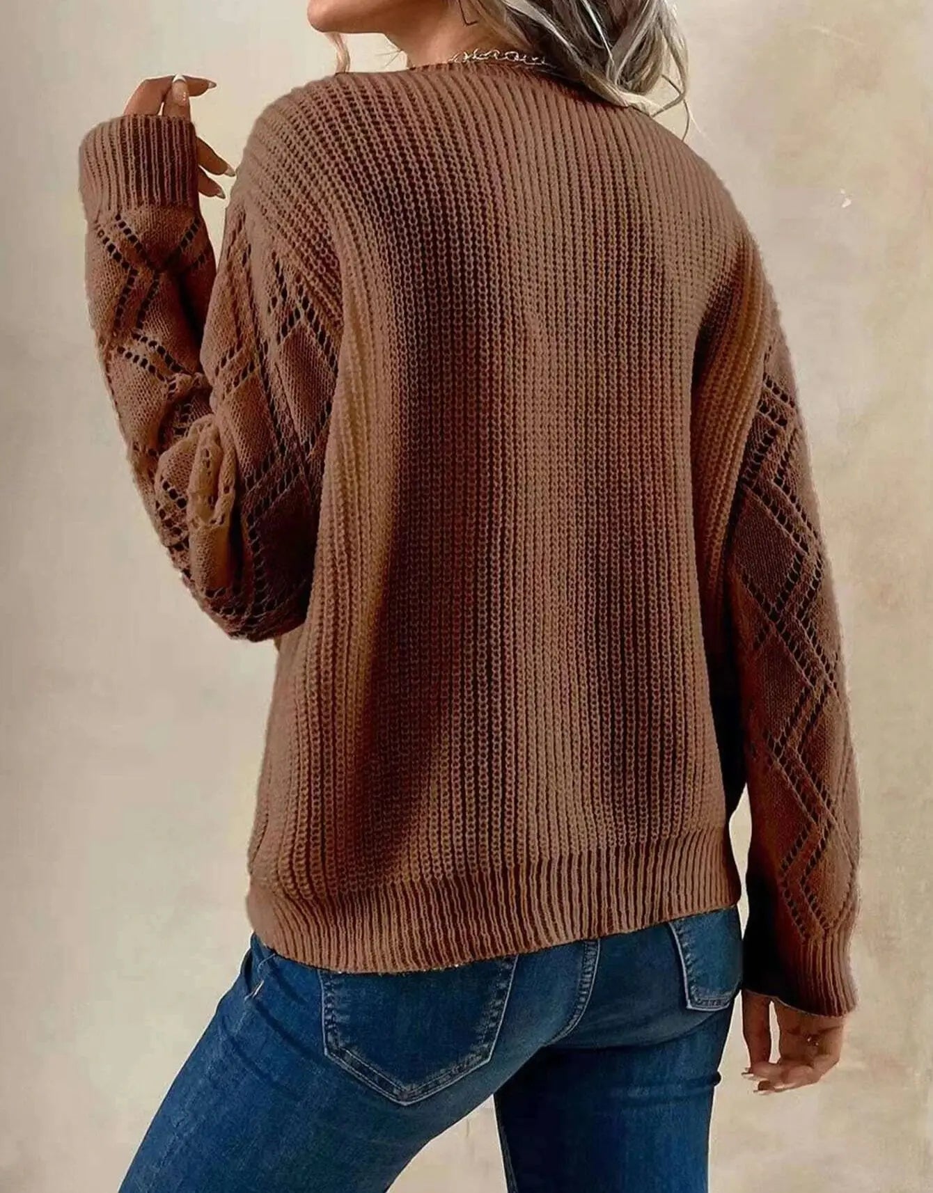 Marley | Solid V Neck Knitted Sweater