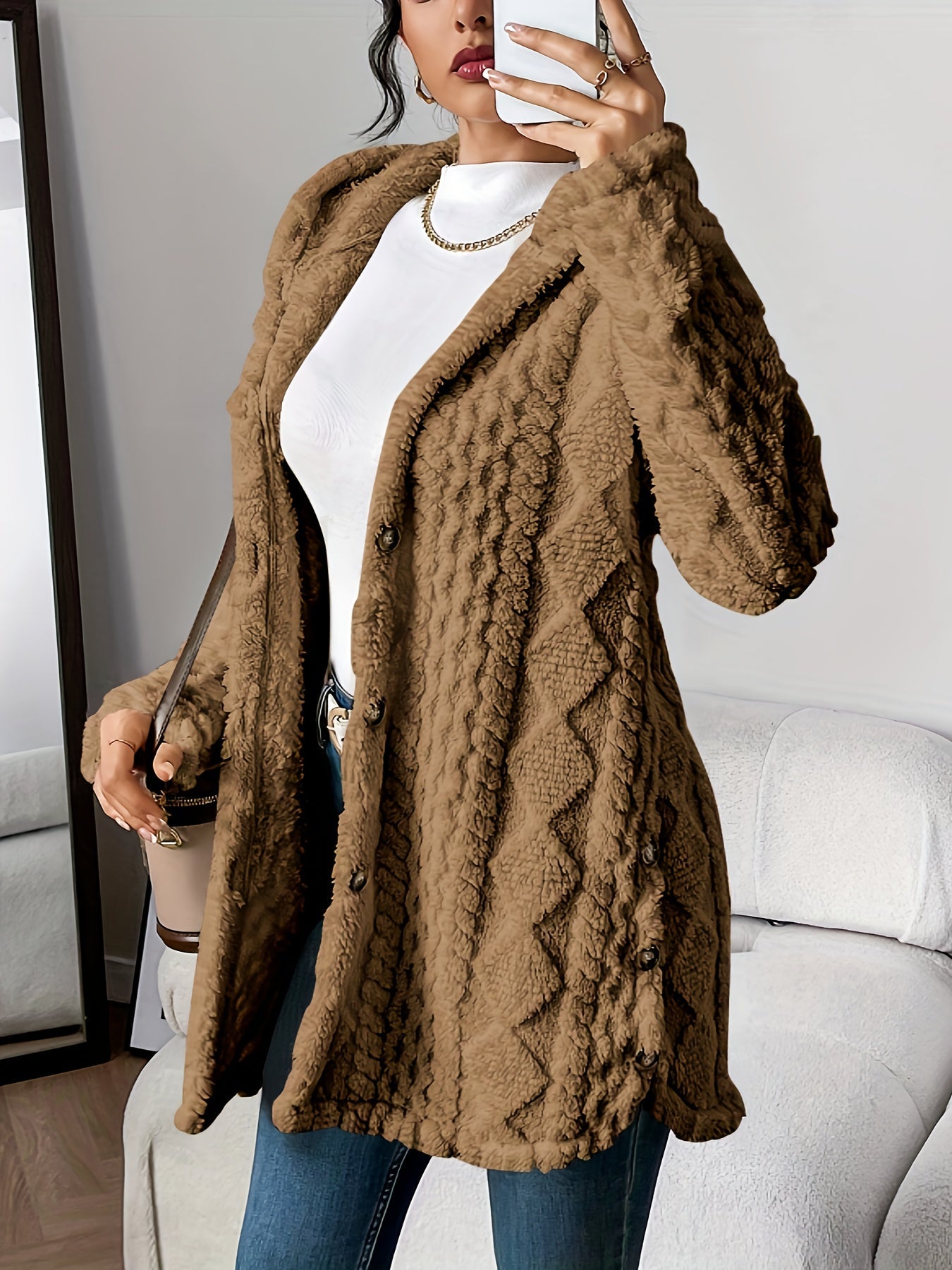 Soof | Plush Hooded Cardigan