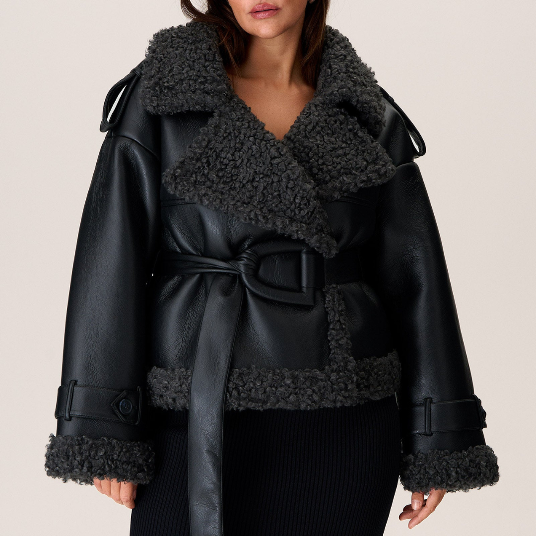 Fiona | Belted Shearling Coat
