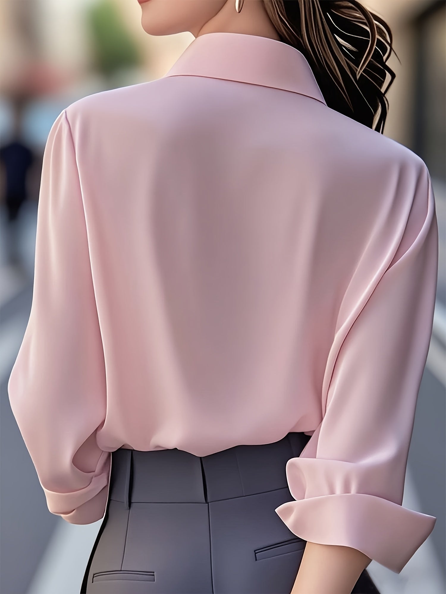 Ellen | Stylish Long-sleeved Blouse With Button Placket