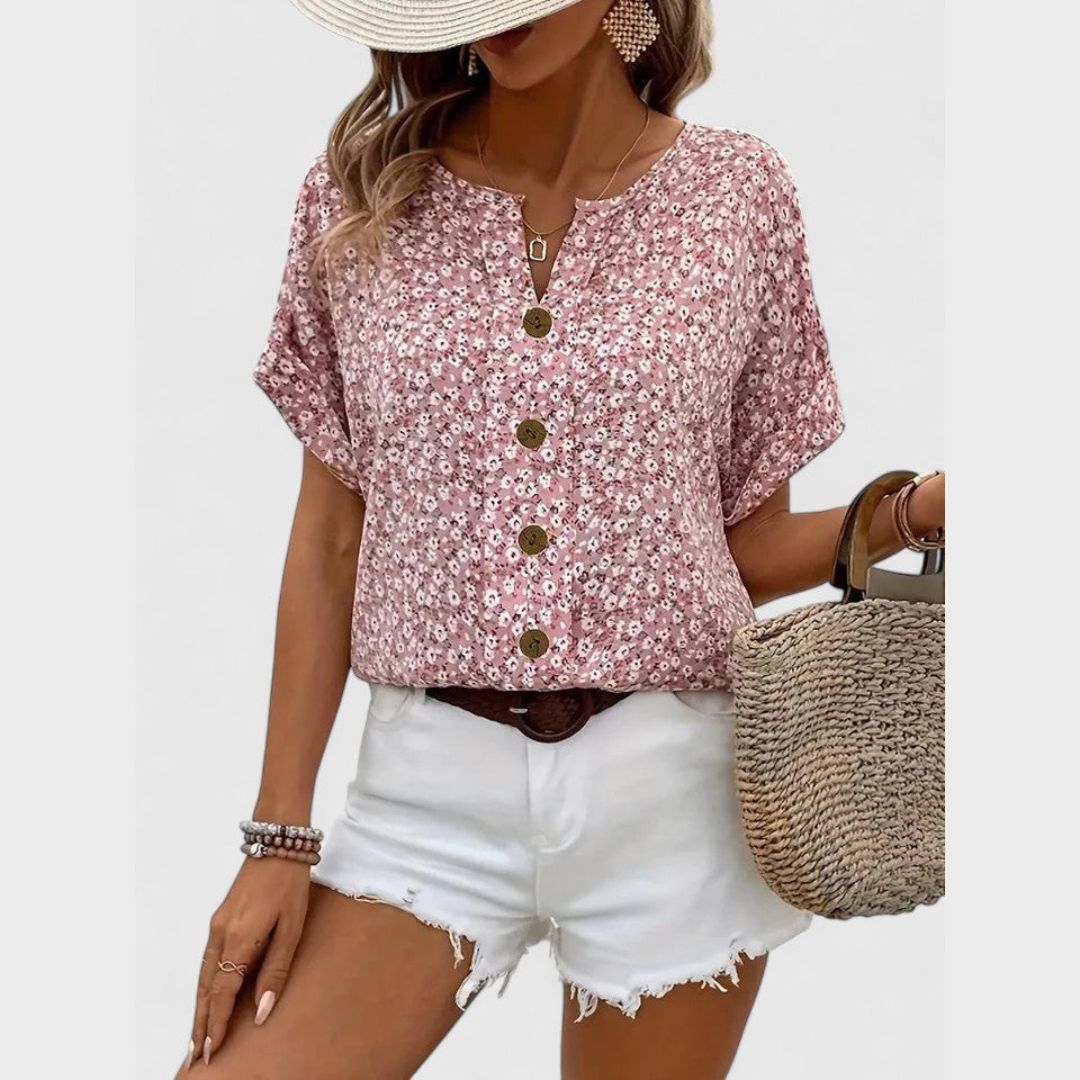 Sabrine | Elegant Floral Summer Top