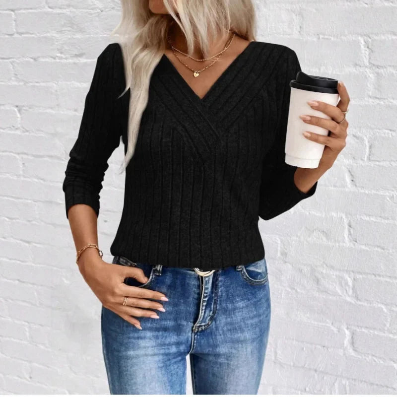 Casper | Elegant Sunken Stripe Sweater
