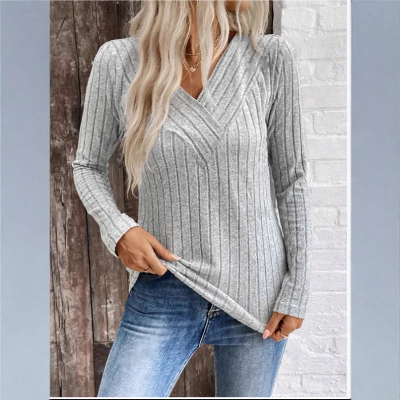 Casper | Elegant Sunken Stripe Sweater