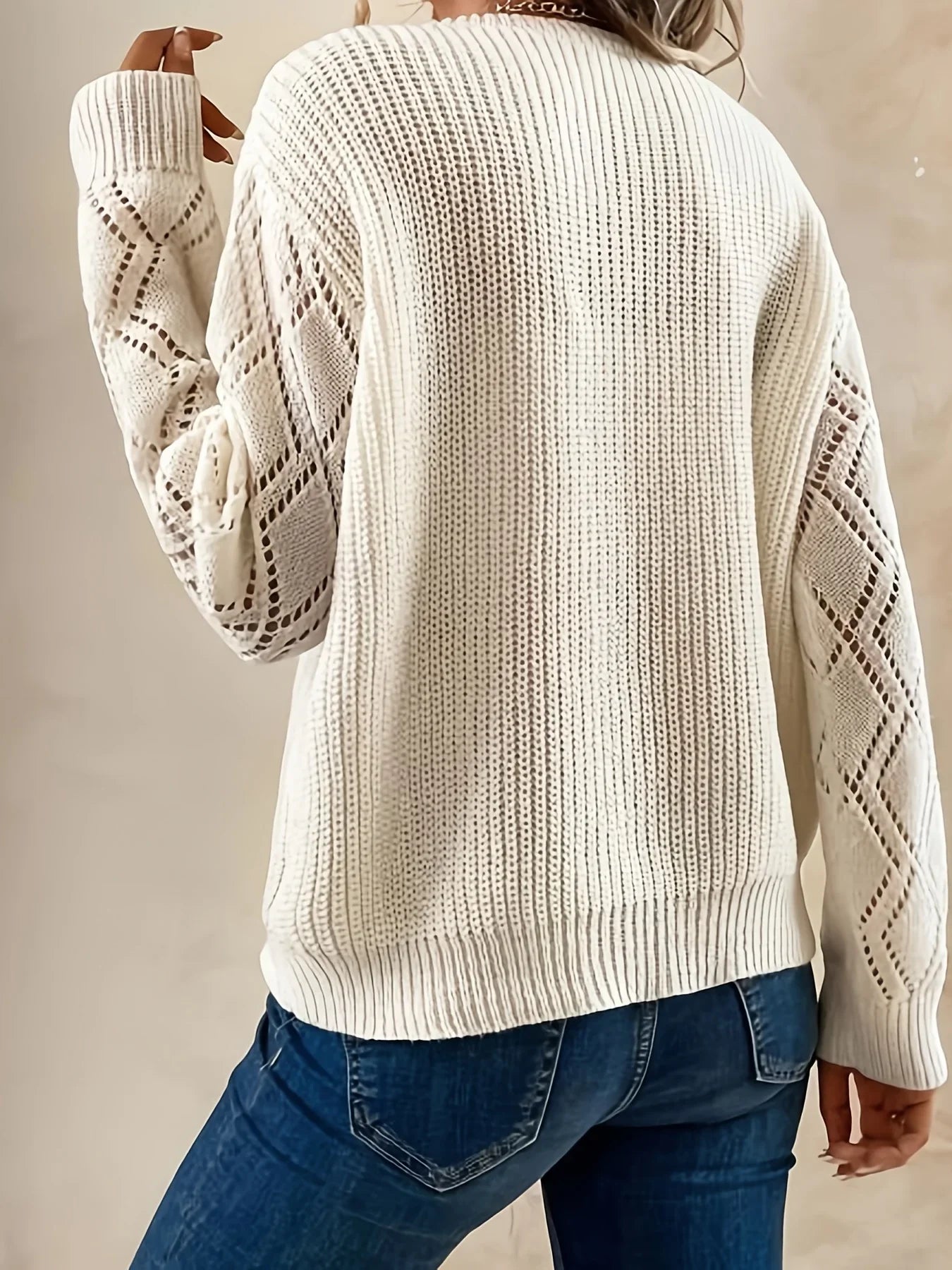 Marley | Solid V Neck Knitted Sweater