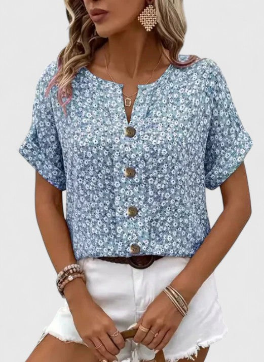 Sabrine | Elegant Floral Summer Top